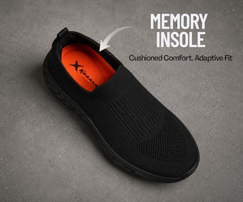 Image of Kraasa Walking Shoes for Men Height Increasing Sports Shoes Ultra Grip Soft Sole Gym Shoes Workout Lightweight Running Shoes for Men
