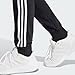 adidas Women's Essentials Single Jersey 3-Stripes Pants, Black/White, Large
