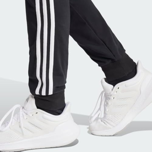 Image of adidas Womens 3-Stripes Drawstring Sweatpants Training Casual - Black