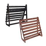 CAXUSD 2 Piezas Soportes de Madera para Exhibir Pendientes Organizador Vintage para Joyas con Estante para Collares y Pulseras Ahorra Espacio para Tiendas y Hogar