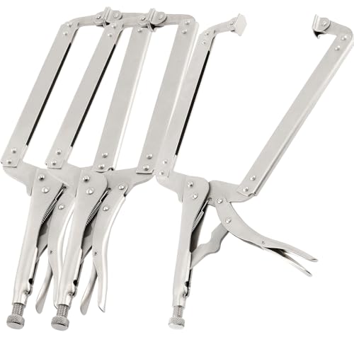 JOIKIT 3PCS 18 Inch C-Clamp Locking Pliers