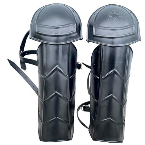 Protège-jambes noir medieval armor pour grandeur nature et festivals historiques