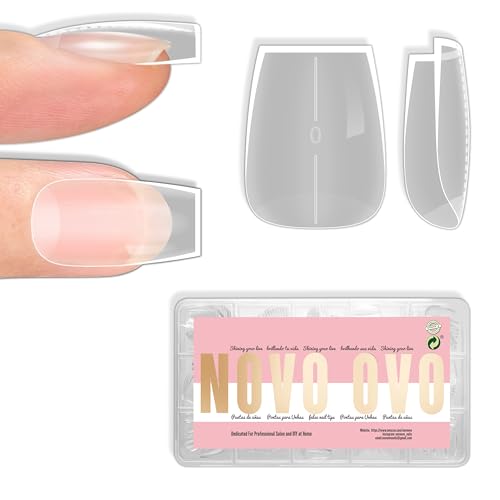 NOVO OVO Short Coffin Nail Tips Press on V[gRtBlC`bv vXI Ɍ tJo[  i` (Ȃ) CJ[uȂ \tgWF  vVFCv ܃GNXeV T 