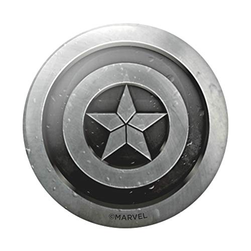PopSockets PopGrip - [Nicht Austauschbarer] Ausziehbarer Sockel und Griff für Smartphones and Tablets - Captain America Monochrome - 3