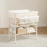 Maydolly Baby Changing Table, Maydolly Portable Foldable Changing Table, Waterproof Diaper Changing Station, Adjustable Height Changing Station, Mobile Nursery for Newborn and Infant