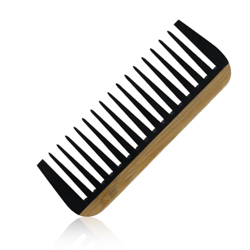 Peine de Dientes Anchos de Bambú para Cabello Rizado miniatura 1