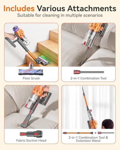Cordless vacuum strong suction feature