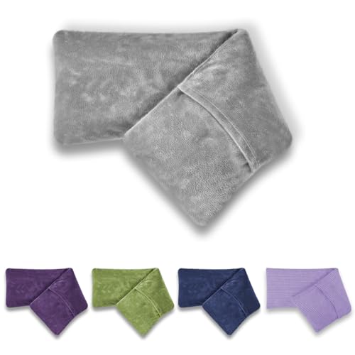 Microwave Heat Pad with Washable Cover| Heat Packs for Relaxation | Wheat Bags Microwavable for Pain Relief in Muscles Joints & Cramps 44×13.5cm | Soft Weighted Neck Warmer for Hot/Cold Compress