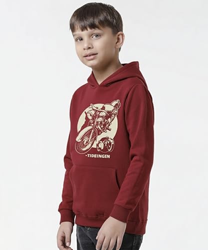 Image of KYDA KIDS Boys 100% Cotton Hooded Neck Long Sleeve Sweatshirt with Hoodies Winter Wear