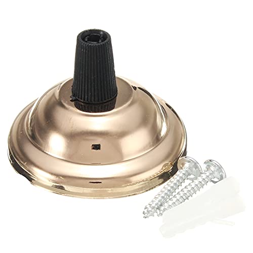 Generic 10pcs Lamp Base Retro Vintage Antique Ceiling Plate Lamp Holder Electroplating Iron E27 Light Accessory for Home Deco - (Color: Antique brass)