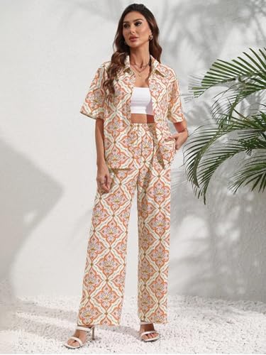 Image of Leriya Fashion Rayon Printed Regular Stylish | Festive Travel for Half Sleeve Women Co-ord Set