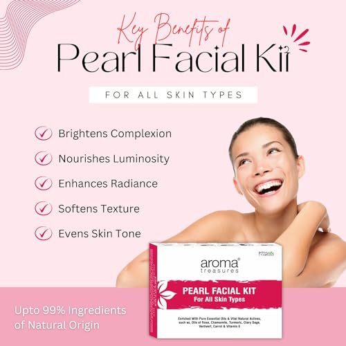 Image of Aroma treasures one time use Pearl facial kit for all skin type