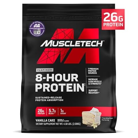 MuscleTech Phase8 Protein Powder | Whey & Casein Protein Powder | Slow Release 8-Hour Protein | Muscle Builder for Men & Women | Protein Powder for Muscle Gain | Vanilla, 4.58lbs Cover