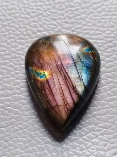 Cabochon labradorite violette véritable de qualité supérieure en forme de poire 32 mm