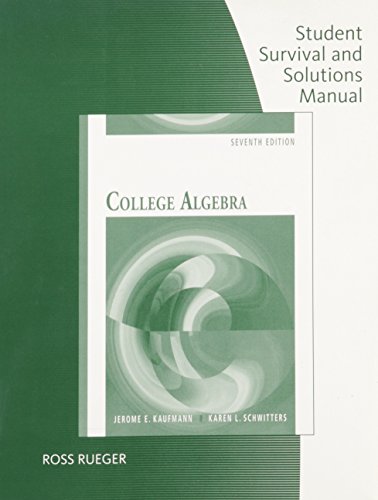 Student Solutions Manual for Kaufmann/Schwitter... 0495554081 Book Cover