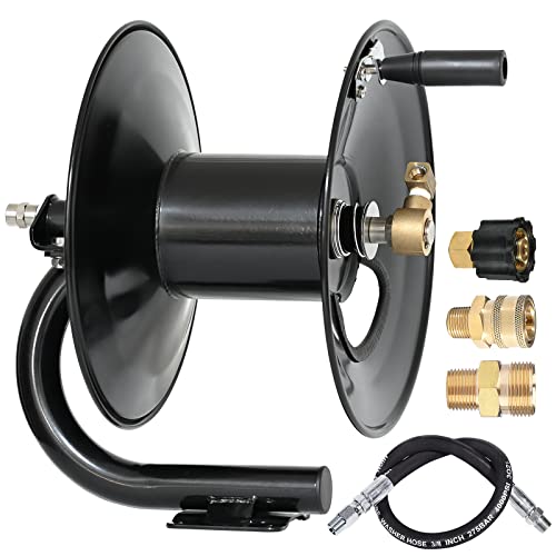 Carrete De Manguera De Alta Presión, Arandela De Agua De Aire, 100 Pies, 3/8 Pulgadas