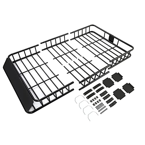 Matmacro 64'' Universal Roof Rack Cargo Top Luggage Holder Carrier Basket With Extension #TOP1