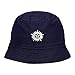 Mens Bucket Hat Supernatural Embroidered Washed Cotton Classic Bucket Hat Navy