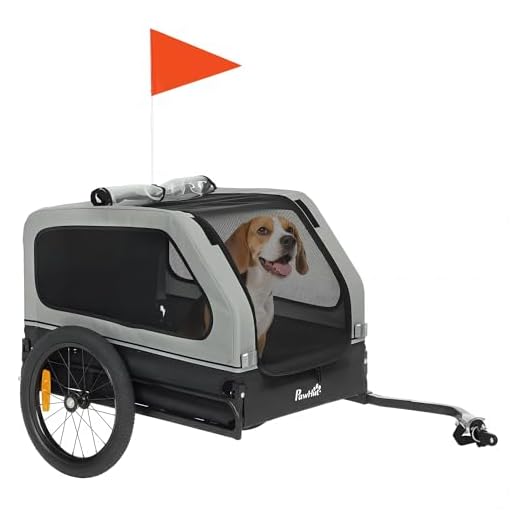 Faltbarer Fahrradanhänger für Hunde