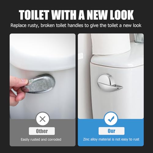 Image of Compatible with TOTO Toilet Handle Replacement Parts Kit, Universal THU068#CP Trip Lvr for St743S Side Mount Toilet Flush Tank Lever Handle for TOTO Kohler Toilet Tank, 1-Pack Brushed Silver