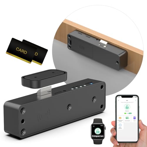 Eseesmart Smart Schubladenschloss RFID Elektronisch Schrankschloss mit APP NFC Schloss Schubladensicherung Baby Möbel Schloss für Schrank Schublade Kasten Cabinet Drawer
