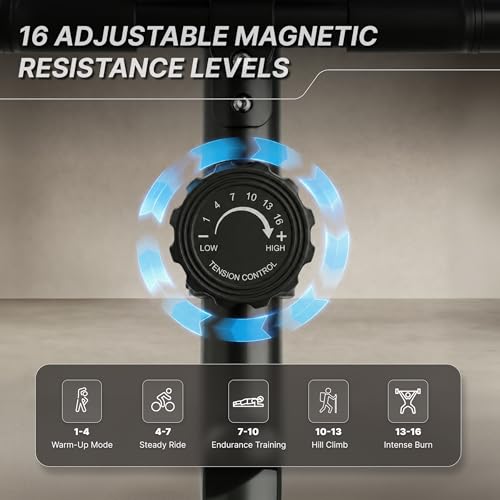 Image of Fitkit by Cult Magnetic Upright Exercise Bike 6 Kg Flywheel & 130 Kg Weight Support with Adjustable Cushioned Seat | 16-Level Magnetic Resistance | LCD Display & Tablet Holder | Suitable for Home Gym Workout