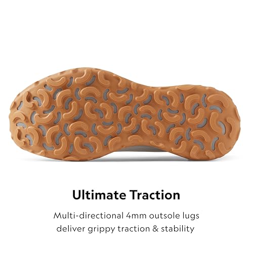 Allbirds Men's Trail Runner, Breathable All Traction Hiking Shoes - Medium Grey (Rugged Khaki Sole) - 11.5 Medium