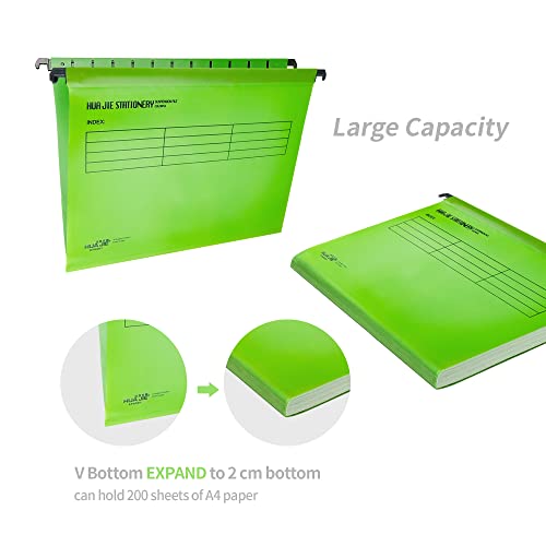 AZKEEGREY 25 Stück A4 Hängemappen, Polypropylen Hängeregister Mappen, Hängeordner mit Reitern und Karteneinsätzen für Schule Zuhause Büro Organisation (5 Farben)