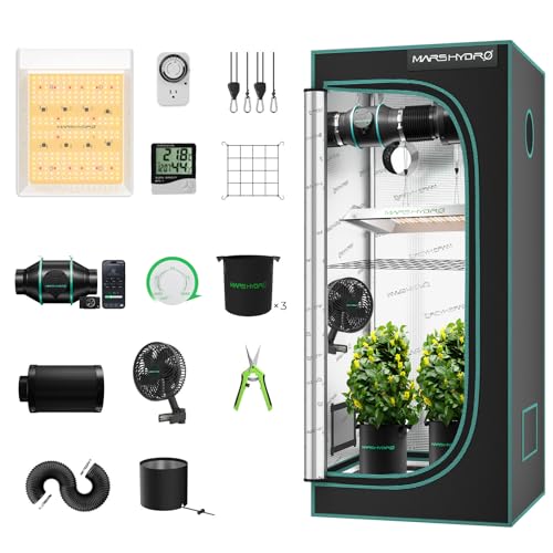 MARS HYDRO 2x2 Grow Tent Kit Complete System with 10 Speed...