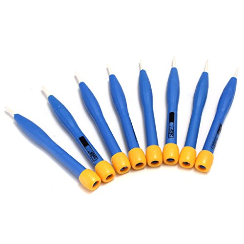 Hanperal 8pcs Slotted Head Ceramic Alignment Screwdriver Tool set
