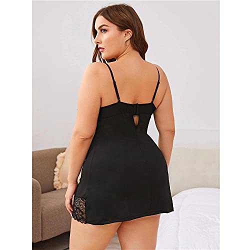 Babydoll grande taille en dentelle douce pour sublimer la silhouette de nuit - 4