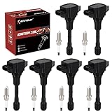 UF550 Ignition Coil Pack and Iridium Spark Plugs Set of 6 Compatible with Infiniti EX35 Q50 G25 FX35 QX60 Nissan Altima Maxima 2007-2020 Replaces#C1670, 22448-JA10C