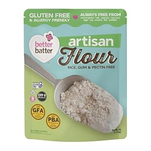 Better Batter Artisan Flour Blend Gluten Free – Award Winning Nutritious, Vegan, Allergen Free, Low Carb, & Kosher – Cup for Cup Alternative All-Purpose Baking, Organic, Non-GMO, 4lbs