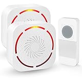 Wireless Door Bell Kit,SURNICE Waterproof Doorbell Chime with 2 Receivers,Operating at 1000 Feet,16