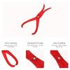 Bent Leg Caliper Plastic Clay Measuring Pottery Tool Clay Sculpture Ceramic Tool for Carving Sculpture Modeling 12.20In Red