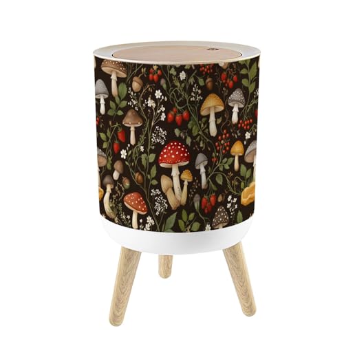Caneca de basura pequeña cilíndrica con tapa 1.8 galones
