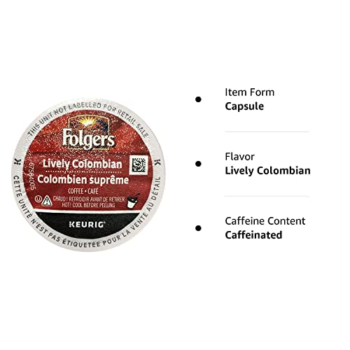 Folgers Lively Colombian K-Cup Single Cup For Keurig Brewers, 24 Count (Packaging May Vary) #TOP2