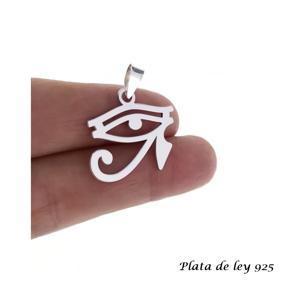 Pendentif œil d'Horus en argent sterling l'œil que tout le voit est utilisé comme amulette contre les maladies et le mauvais œil, Argent sterling, Pas de gemme