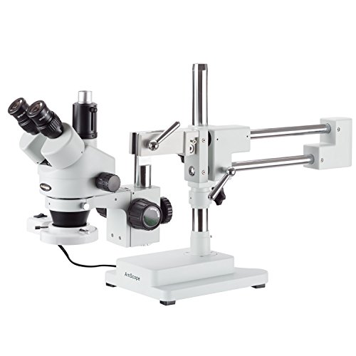 AmScope 3,5 x -90 X Simul-focal Perche stéréo microscope avec une lumière fluorescente