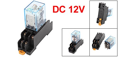 Amazon.co.jp: uxcell リレー 12V 電磁リレー ソケット付き LY2N-J