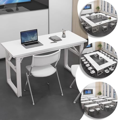 Faltbarer Konferenzraumtisch mit abgerundeten Ecken, perfekt für Büro, Konferenzräume, Klassenzimmer und Veranstaltungen, platzsparend, einfach aufzubauen