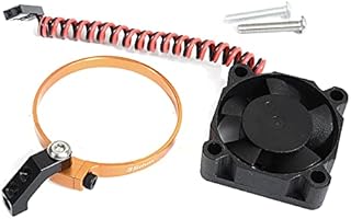 Integy RC Model C30604ORANGE 30x30x10mm High Speed Cooling Fan+Clamp Type Mount for 35mm O.D. Motor