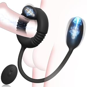 Vibrating Cock Ring with Prostate Massager Anal Vibrator,...