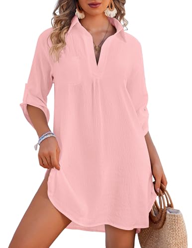 Image of Ekouaer Swimsuit Coverup for Women Bathing Suit Cover Up 2026 Summer Beach Vacation Outfits