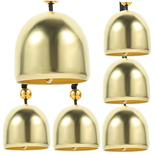 ARTSEWPLY 6Sets Craft Bells Metal Hanging Bells with Rope for DIY Wedding Decoration Wind Chimes Compact Bell Ornaments for Crafting and Home Decor