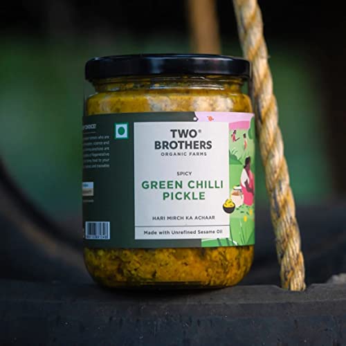 Image of Two Brothers Organic Farms Spicy Green Chilly Pickle (300GM)