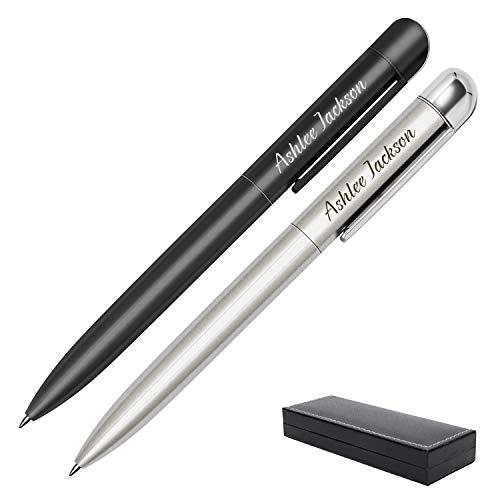 Amlion Custom Engraved Pens Personalized Ballpoint Pen Personalized Gifts for Men Women Twist-Action-2 Pieces
