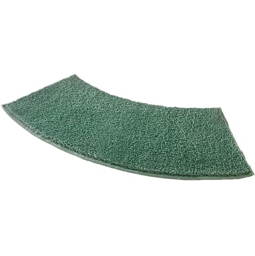 Tapis de bain incurvé vert lavable en machine pour douche d'angle - 2