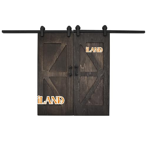 Iland Dollhouse Accessories Of Wooden Dollhouse Door On 1:12 Scale, 2Pcs Miniature Doors Of Sliding Barn Doors #TOP7