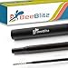 Collapsible Reusable Metal Straws with Case - Sleek Black Portable Metal Travel Straw with Case and Cleaning Brush by BeeBlitz (Black)